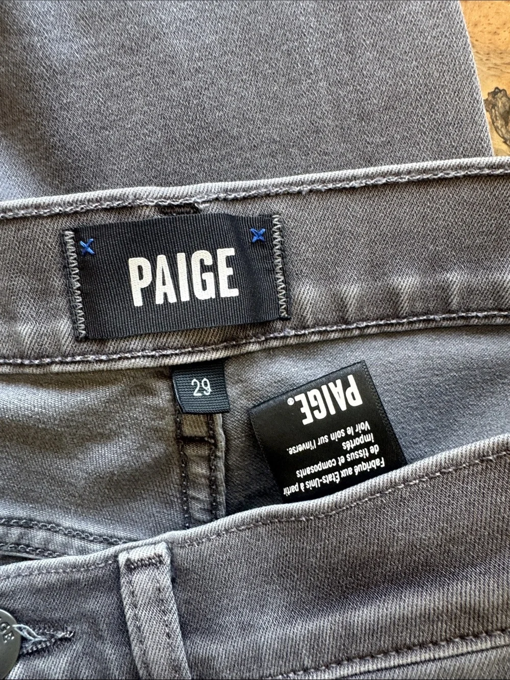 PAIGE Gray Slim Leg Jeans Style: Croft - Picture 5 of 8